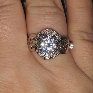 925 Sterling silver white sapphire ring